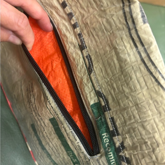 Angkor Recycled Crossbody Messenger Bag.  Tiger design.  Handmade in Cambodia. - Picture 4 of 8